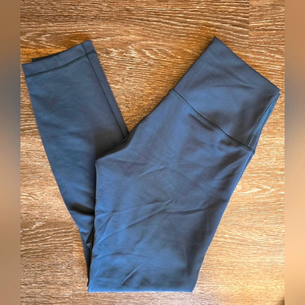 Lululemon Wunder Train Leggings Submarine Size 6 25" Missing Drawstring